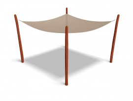 Plachta na sloupcích 4 x 4 m