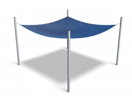 Plachta na sloupcích 4 x 4 m